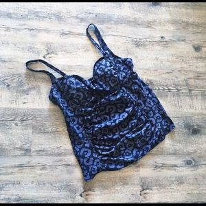 Merona Leopard Print Tankini Top